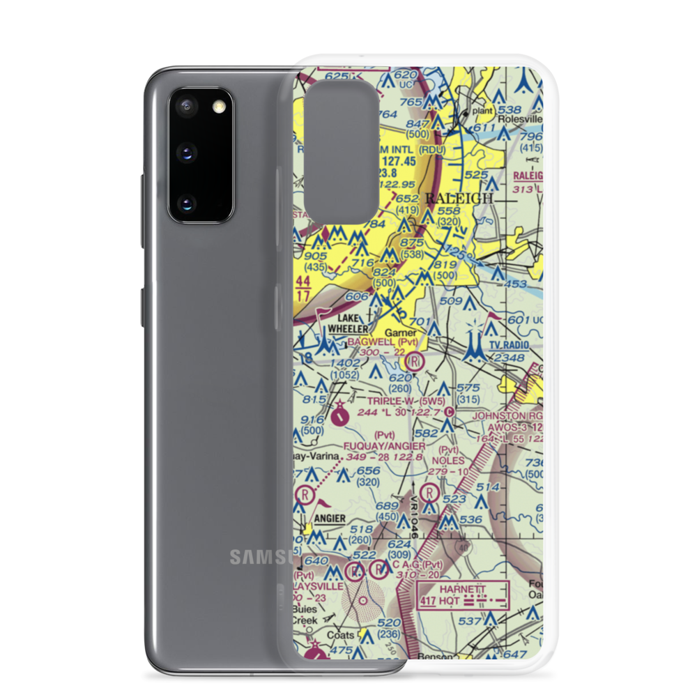 Bagwell Airport (NC99) VFR Sectional Samsung Case Samsung Galaxy S20 model shown
