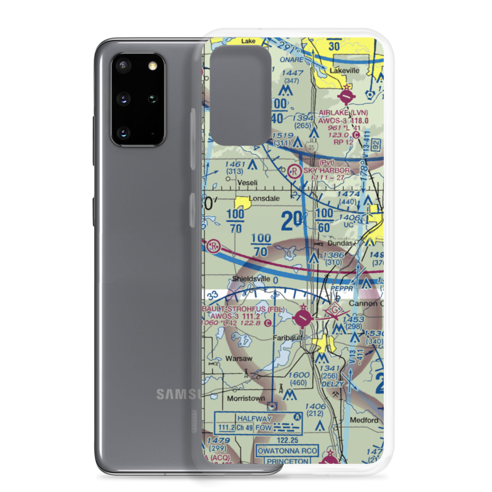 Bahnsen Seaplane Base (MY96) VFR Sectional Samsung Case Samsung Galaxy S20 Plus model shown