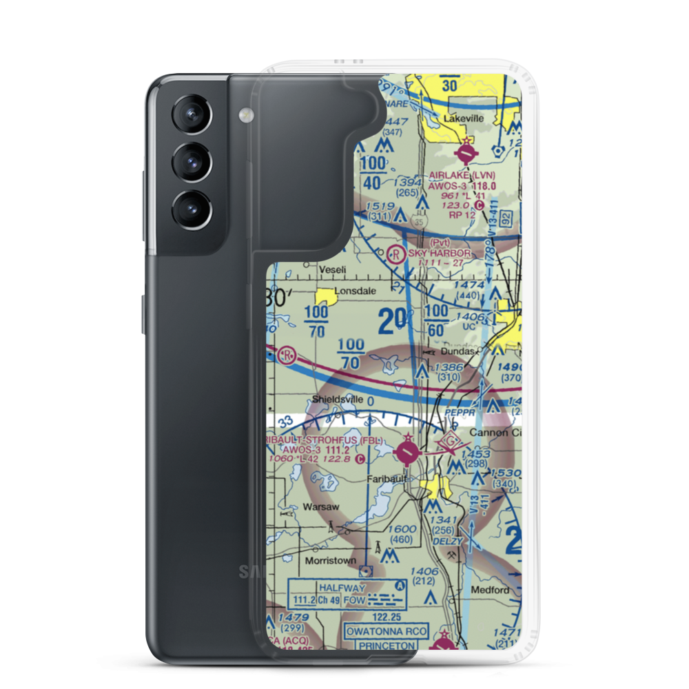 Bahnsen Seaplane Base (MY96) VFR Sectional Samsung Case Samsung Galaxy S21 model shown