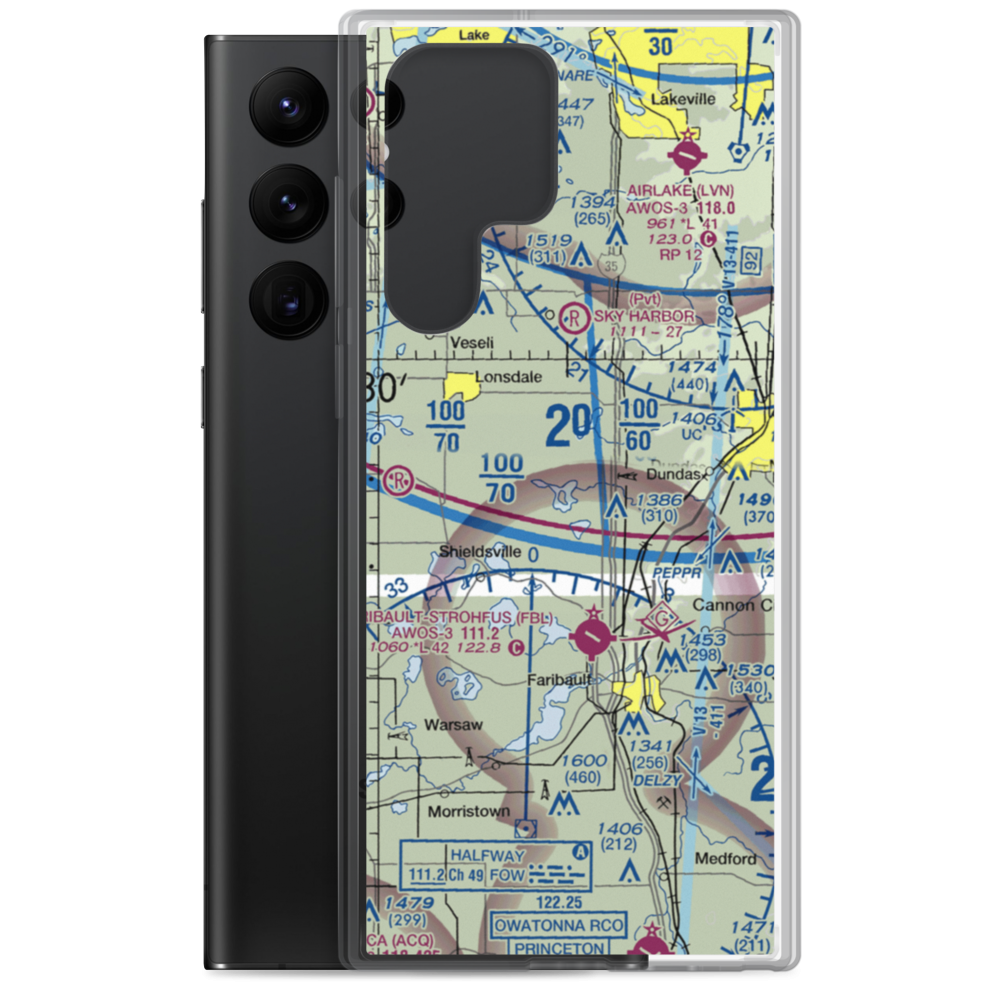 Bahnsen Seaplane Base (MY96) VFR Sectional Samsung Case Samsung Galaxy S22 Ultra model shown