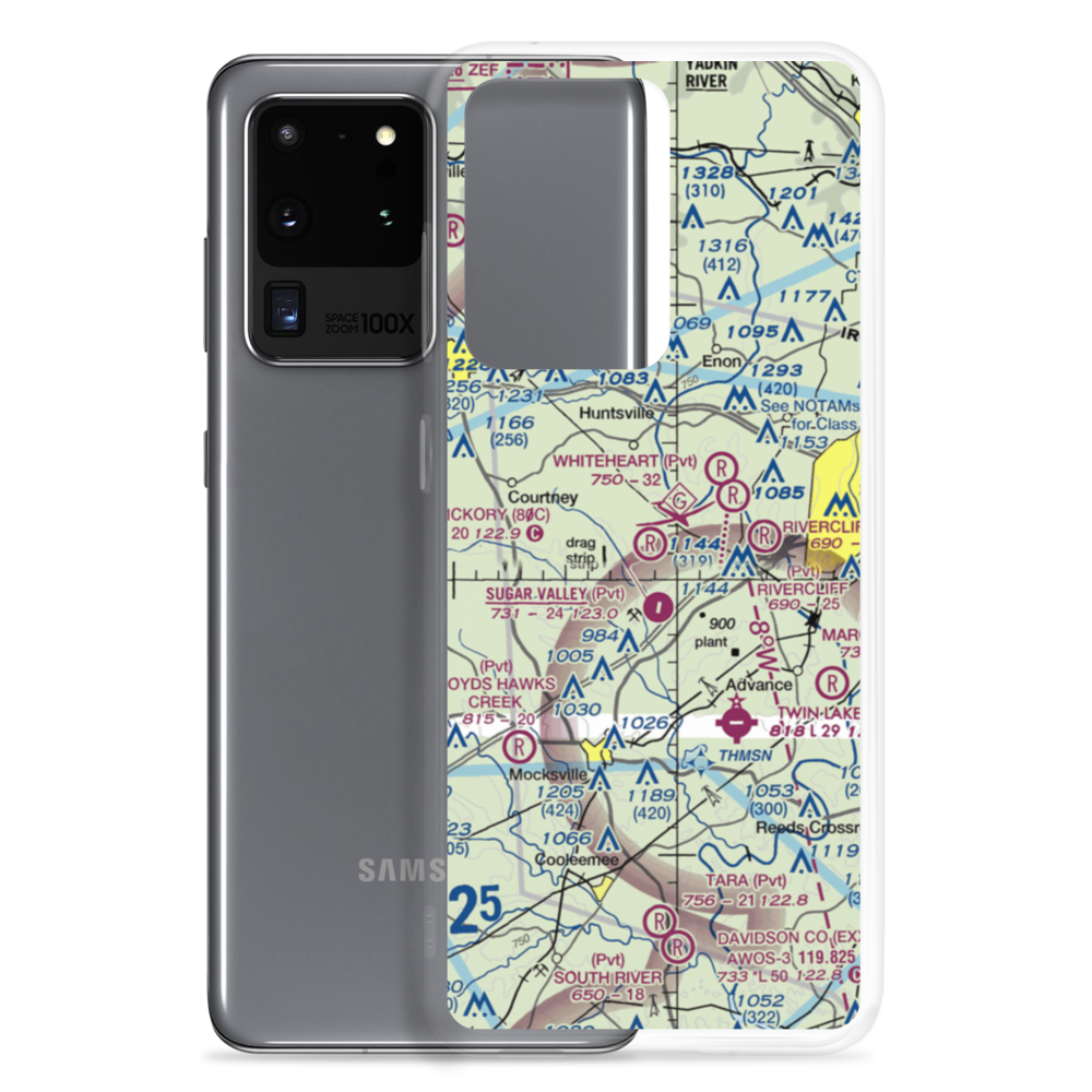 Bahnson Airport (43NC) VFR Sectional Samsung Case Samsung Galaxy S20 Ultra model shown