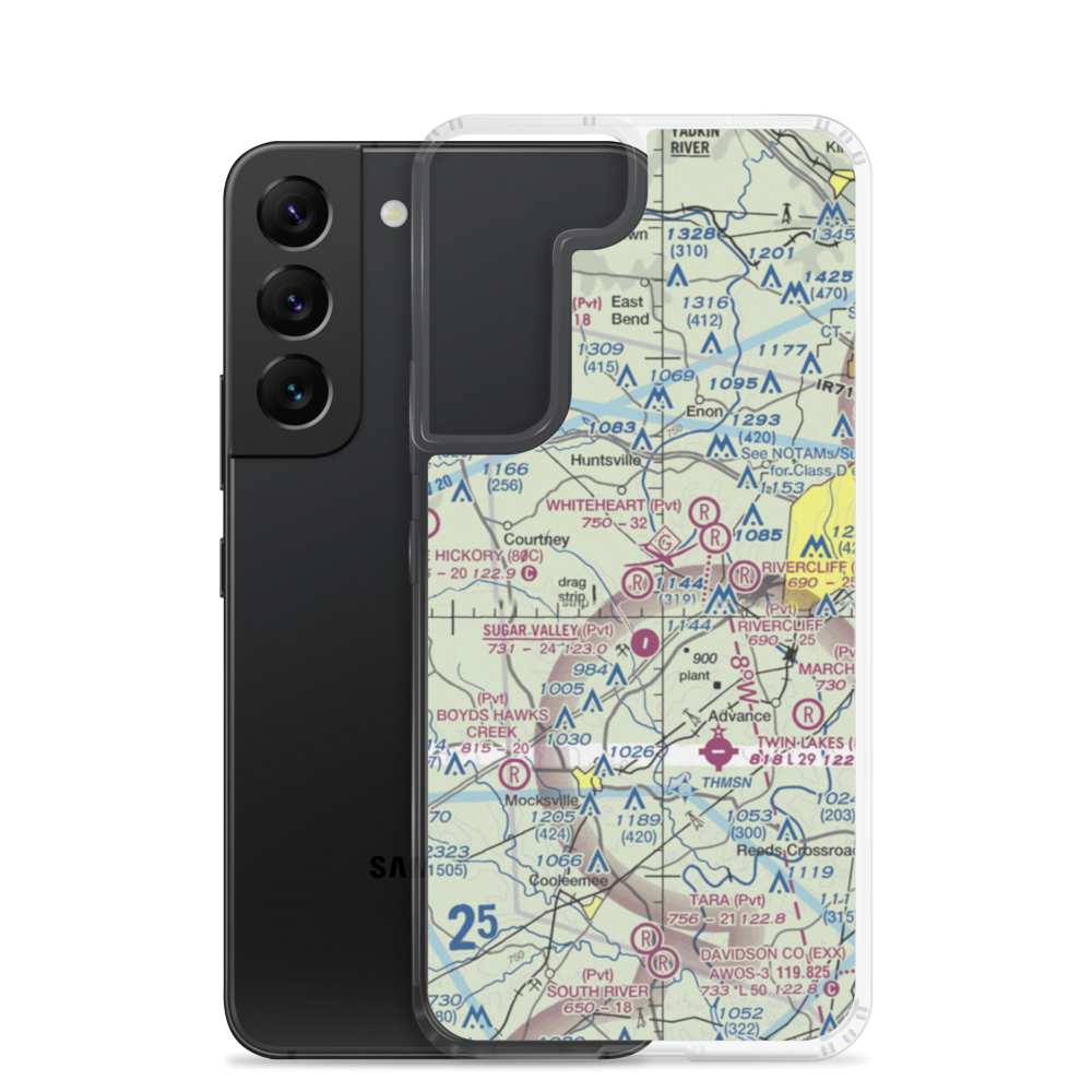 Bahnson Airport (43NC) VFR Sectional Samsung Case Samsung Galaxy S22 model shown