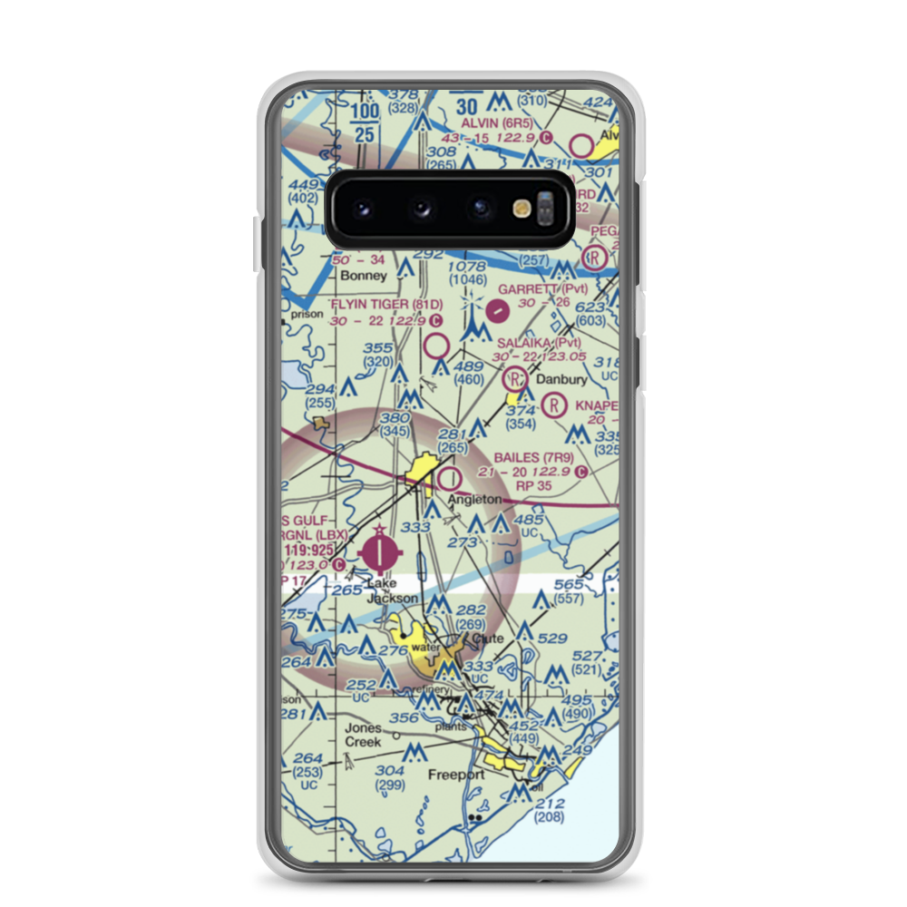Bailes Airport (7R9) VFR Sectional Samsung Case Samsung Galaxy S10 model shown