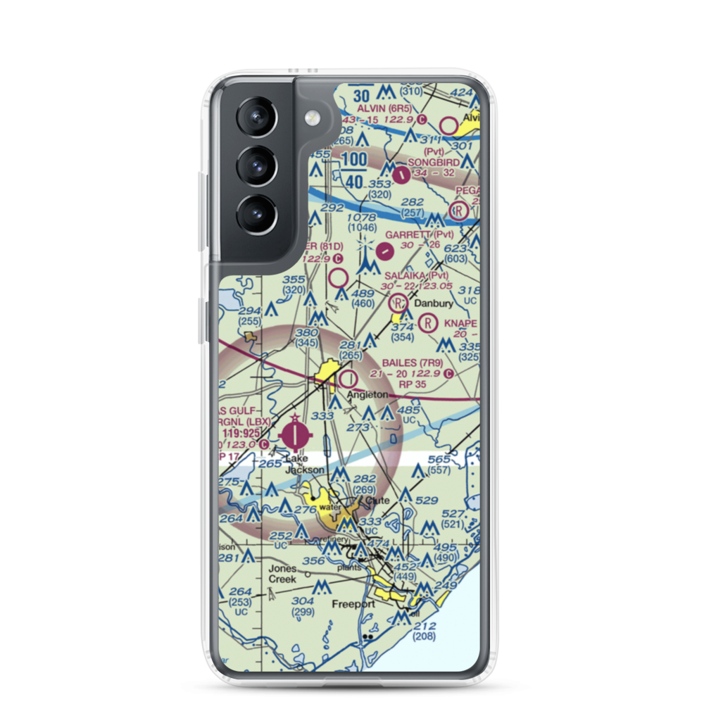 Bailes Airport (7R9) VFR Sectional Samsung Case Samsung Galaxy S21 model shown