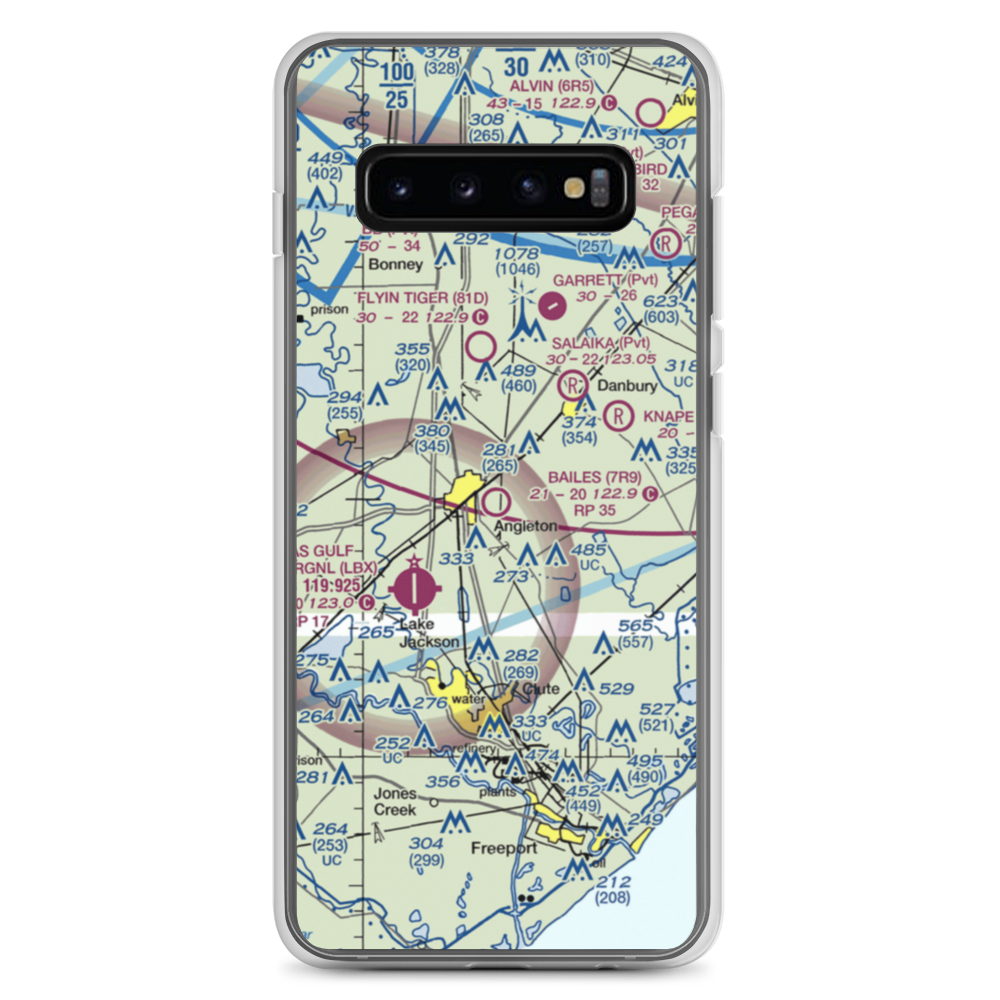 Bailes Airport (7R9) VFR Sectional Samsung Case Samsung Galaxy S10+ model shown