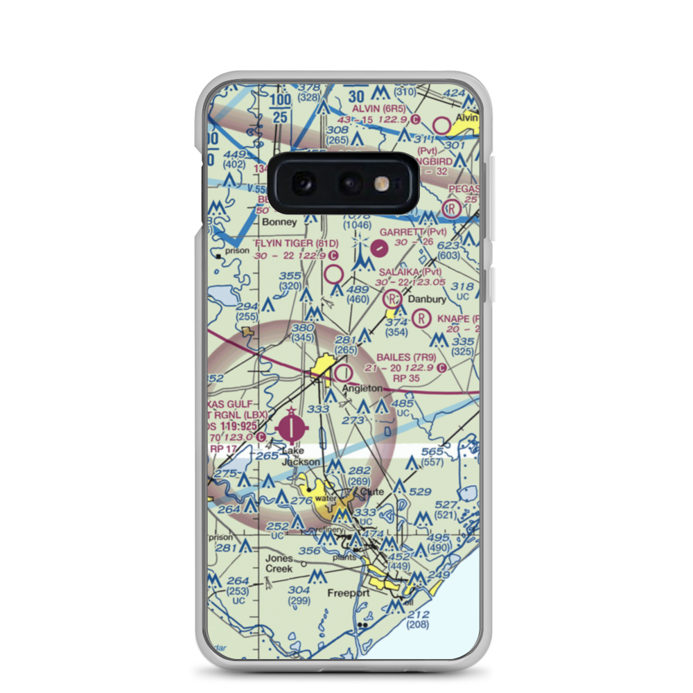 Bailes Airport (7R9) VFR Sectional Samsung Case Samsung Galaxy S10e model shown