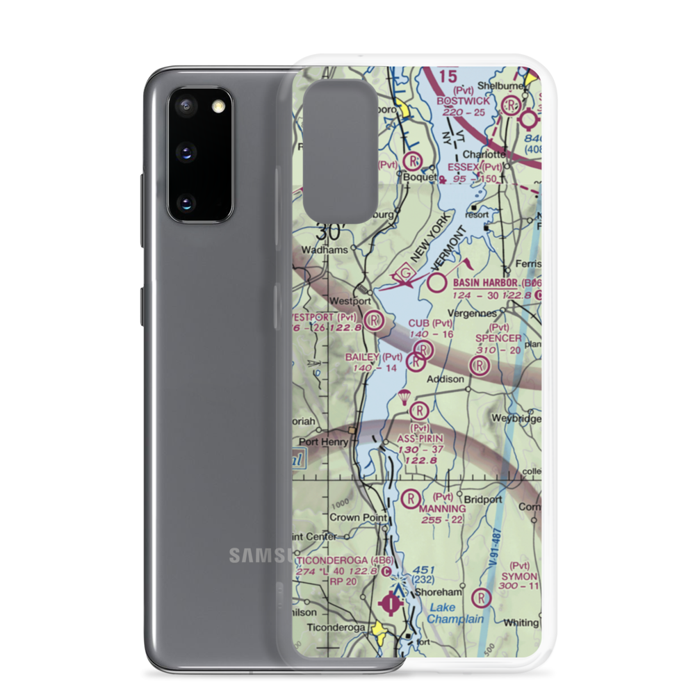 Bailey Airport (VT53) VFR Sectional Samsung Case Samsung Galaxy S20 model shown