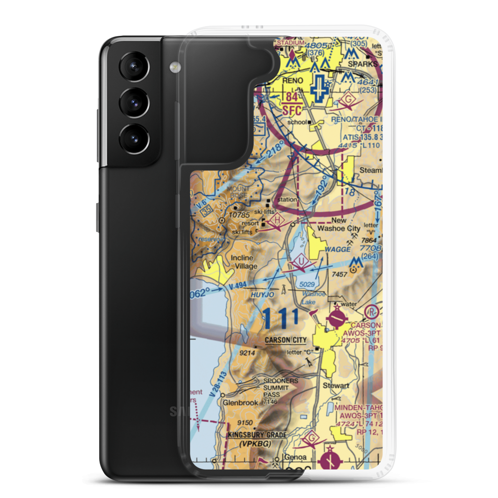 Bailey Ranch Airport (NV13) VFR Sectional Samsung Case Samsung Galaxy S21 Plus model shown