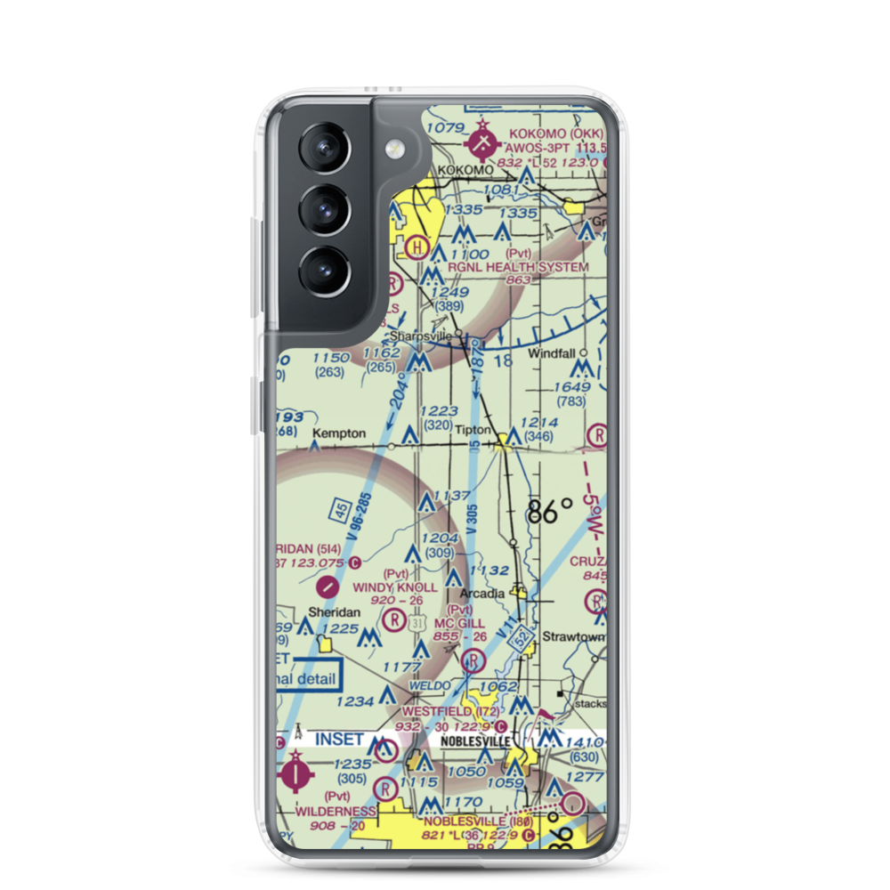 Baird-Wolford Airport (2II6) VFR Sectional Samsung Case Samsung Galaxy S21 model shown