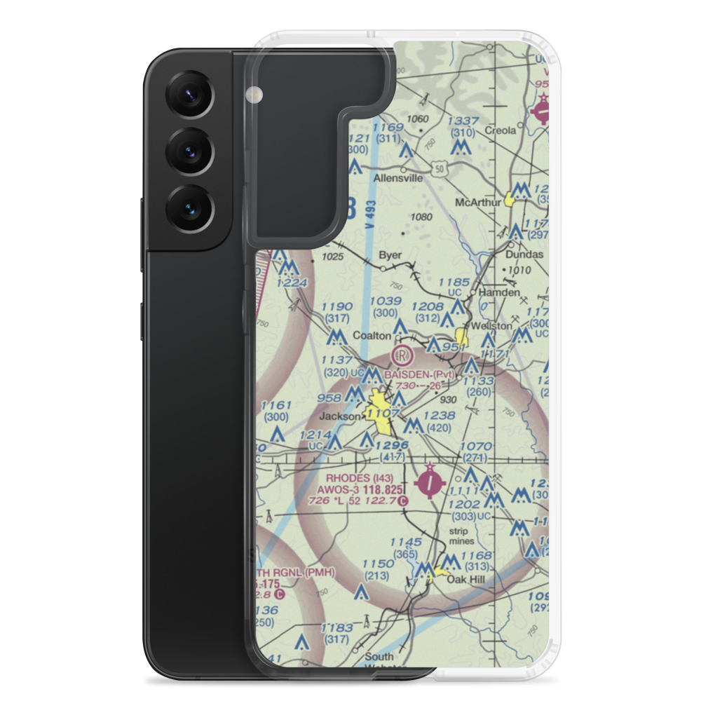 Baisden Airport (4OI9) VFR Sectional Samsung Case Samsung Galaxy S22 Plus model shown