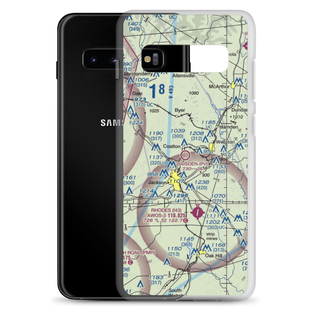 Baisden Airport (4OI9) VFR Sectional Samsung Case Samsung Galaxy S10+ model shown