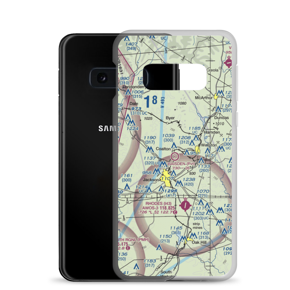 Baisden Airport (4OI9) VFR Sectional Samsung Case Samsung Galaxy S10e model shown