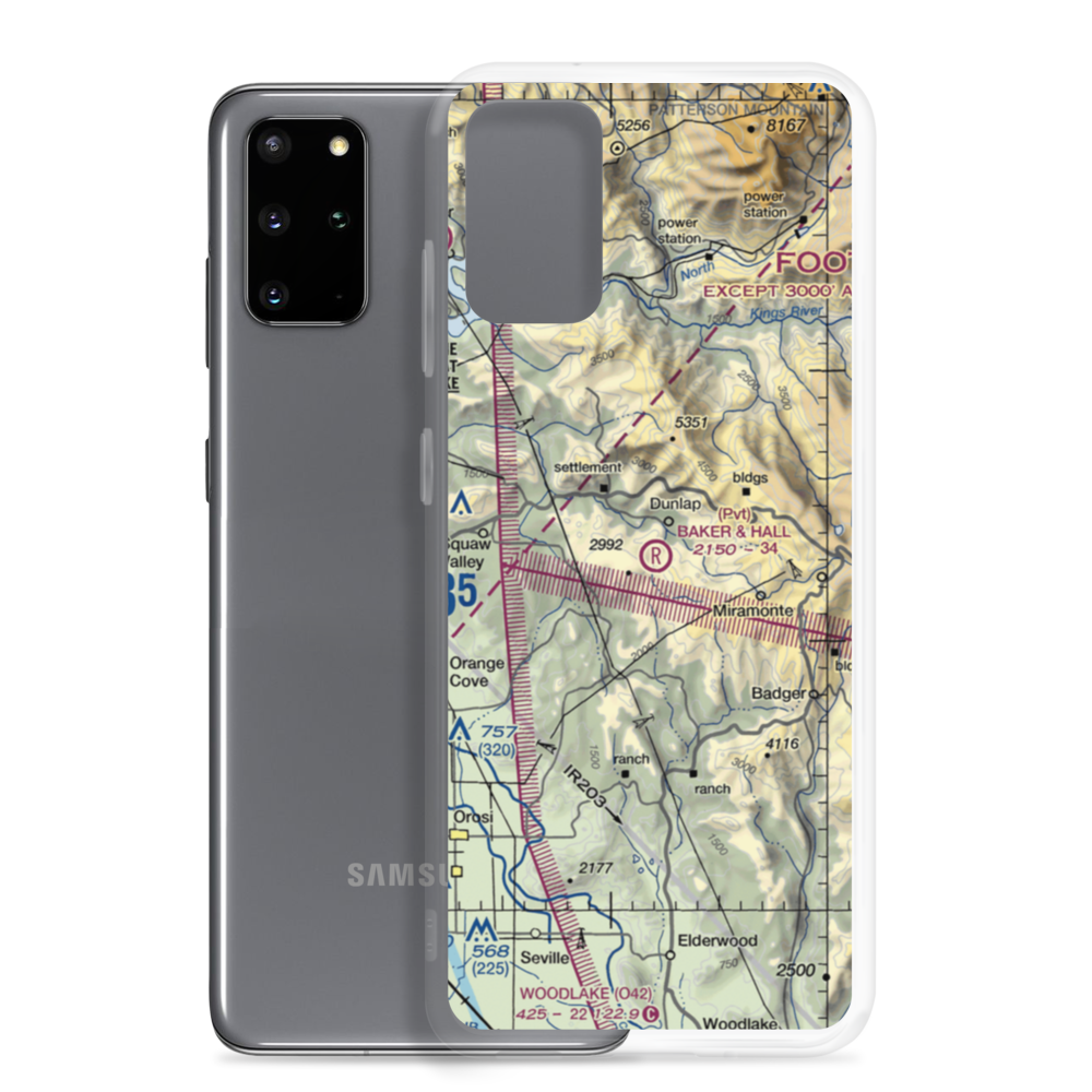 Baker & Hall Airport (77CL) VFR Sectional Samsung Case Samsung Galaxy S20 Plus model shown
