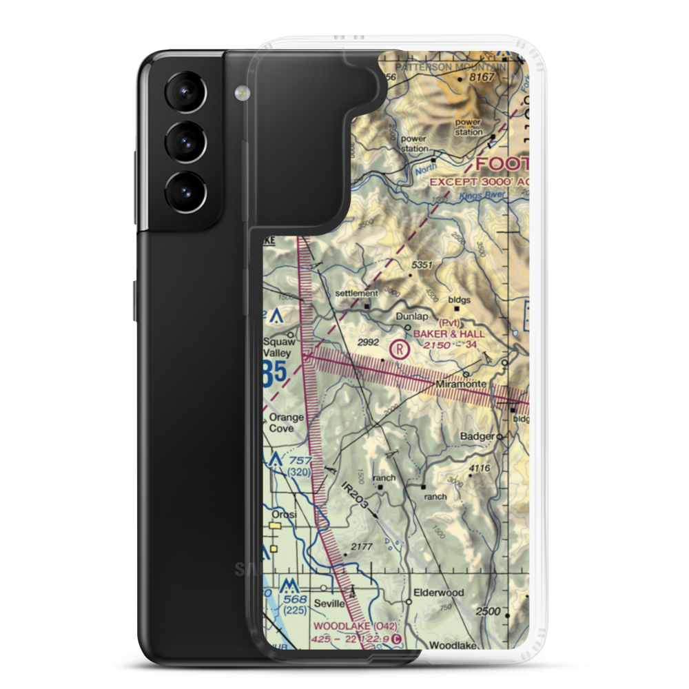 Baker & Hall Airport (77CL) VFR Sectional Samsung Case Samsung Galaxy S21 Plus model shown
