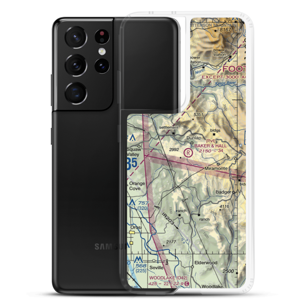 Baker & Hall Airport (77CL) VFR Sectional Samsung Case Samsung Galaxy S21 Ultra model shown