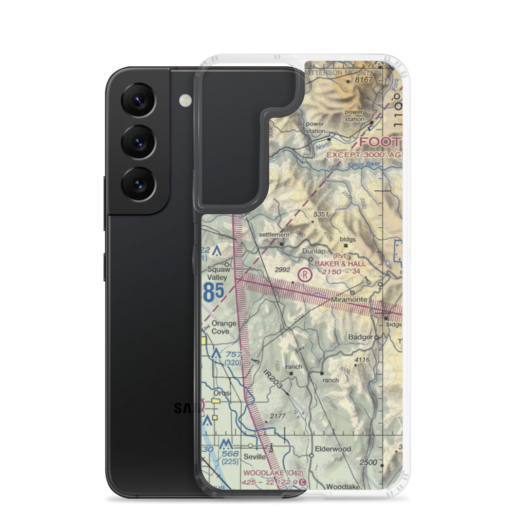 Baker & Hall Airport (77CL) VFR Sectional Samsung Case Samsung Galaxy S22 model shown