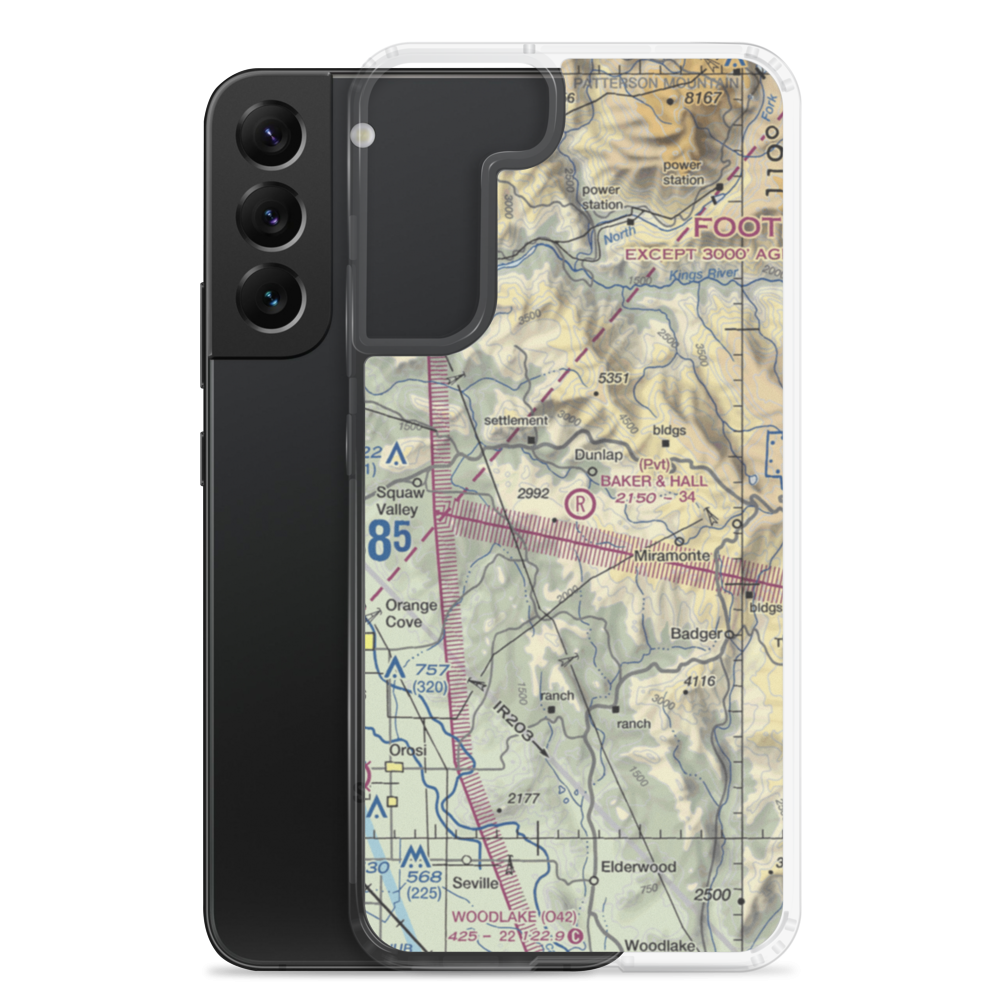 Baker & Hall Airport (77CL) VFR Sectional Samsung Case Samsung Galaxy S22 Plus model shown