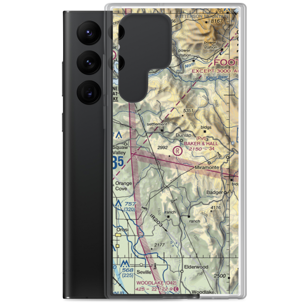 Baker & Hall Airport (77CL) VFR Sectional Samsung Case Samsung Galaxy S22 Ultra model shown