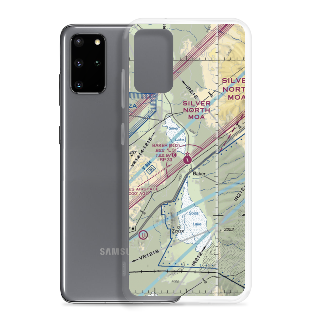 Baker Airport (0O2) VFR Sectional Samsung Case Samsung Galaxy S20 Plus model shown
