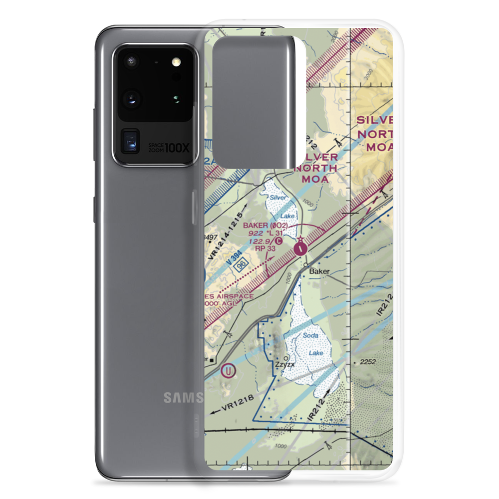 Baker Airport (0O2) VFR Sectional Samsung Case Samsung Galaxy S20 Ultra model shown