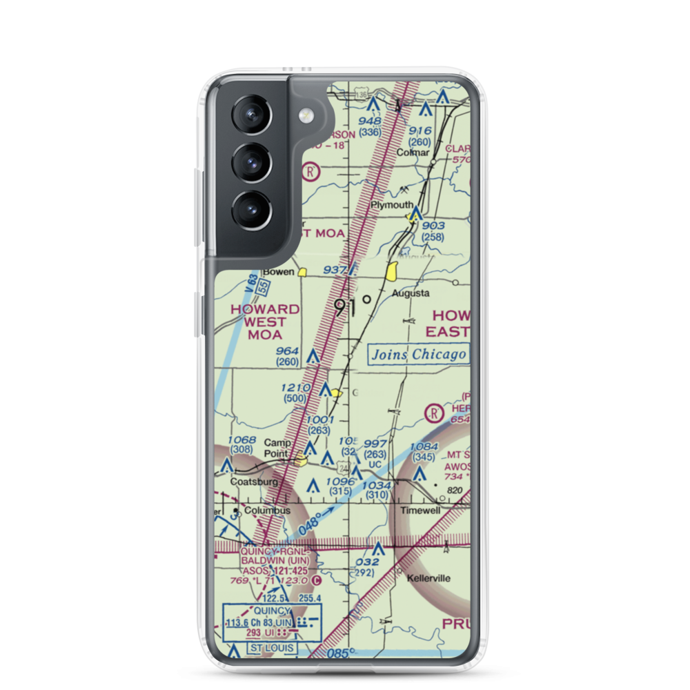 Baker Airport (32IS) VFR Sectional Samsung Case Samsung Galaxy S21 model shown