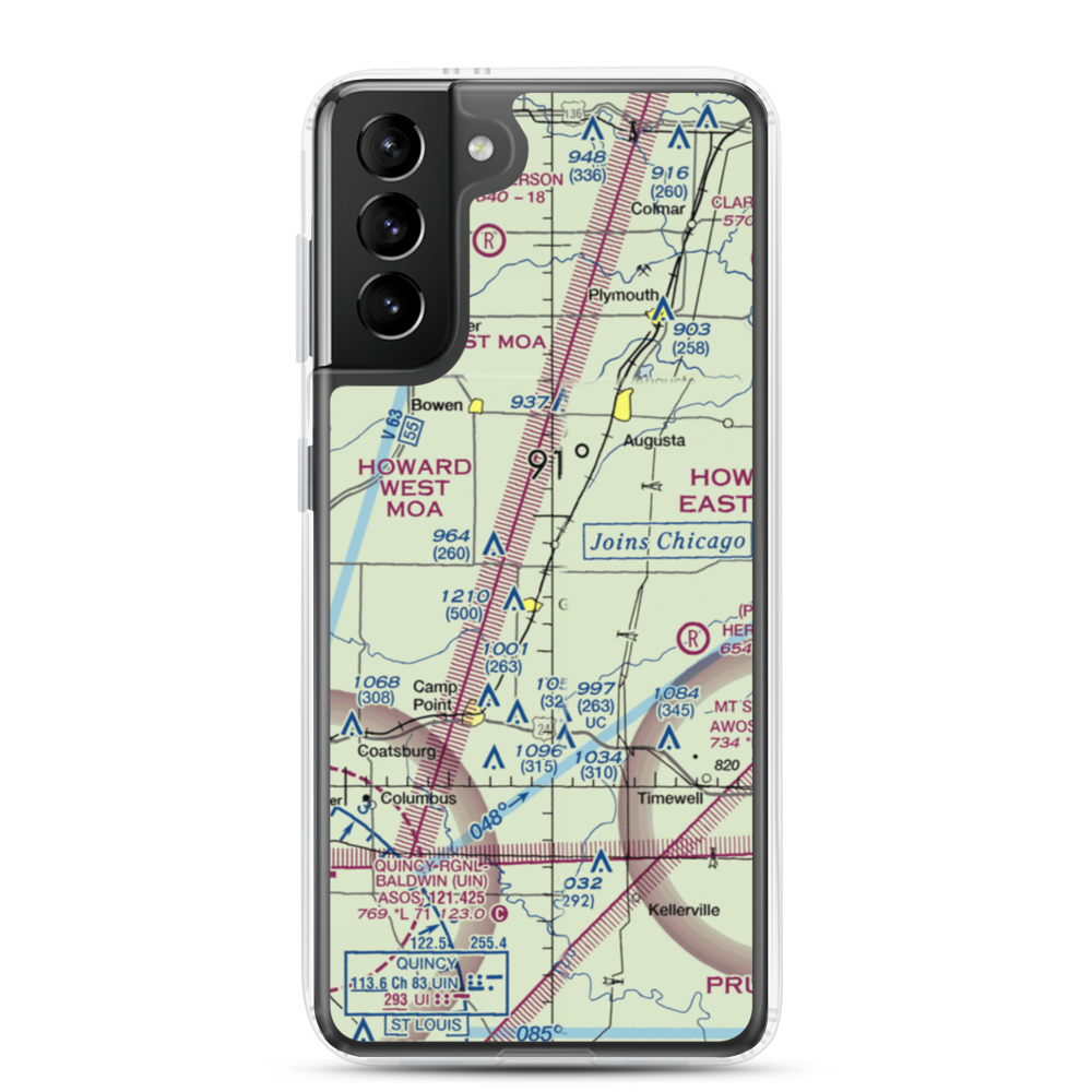 Baker Airport (32IS) VFR Sectional Samsung Case Samsung Galaxy S21 Plus model shown