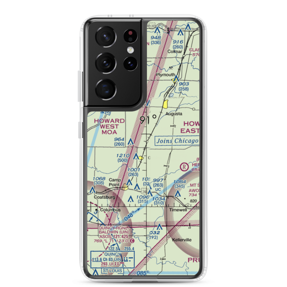 Baker Airport (32IS) VFR Sectional Samsung Case Samsung Galaxy S21 Ultra model shown