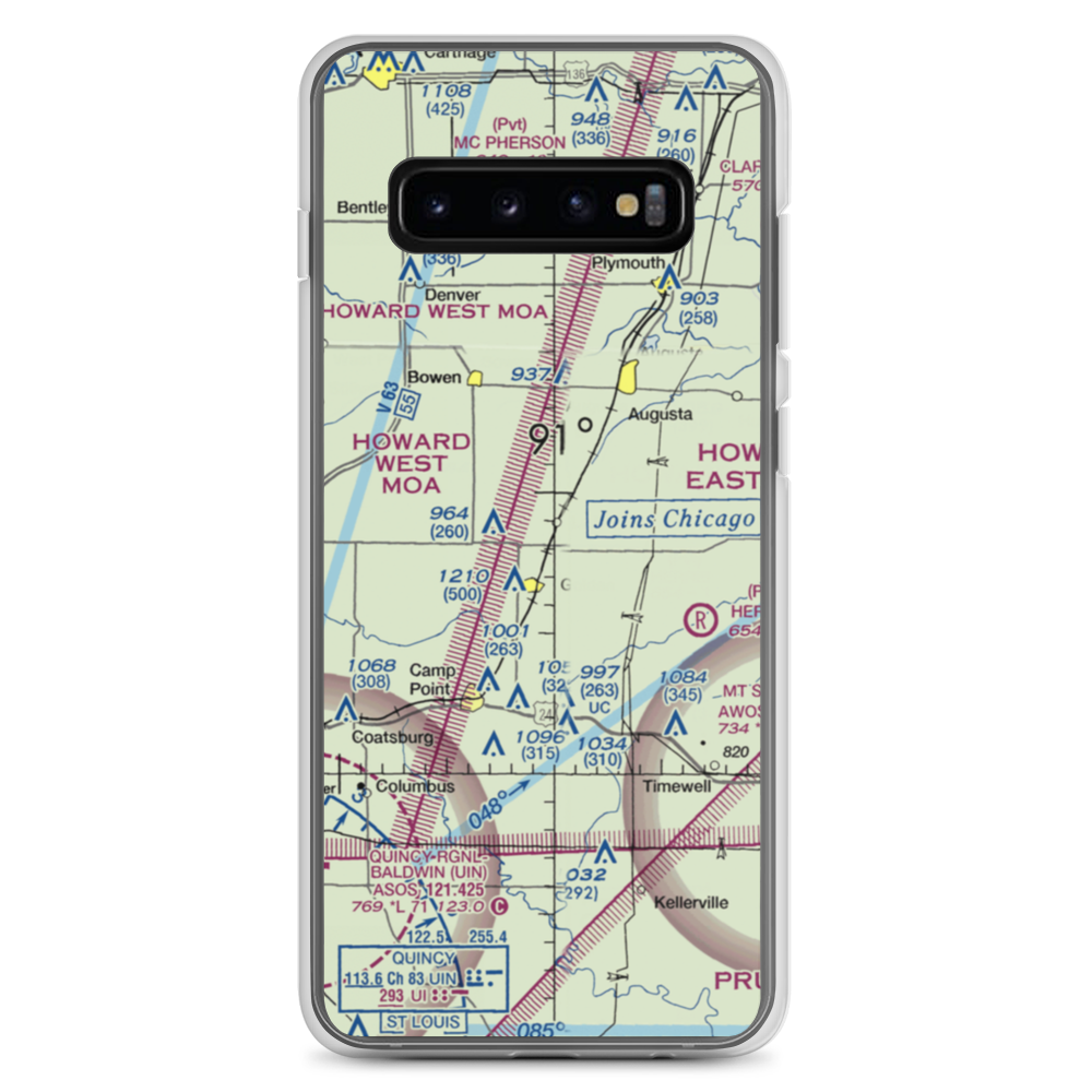 Baker Airport (32IS) VFR Sectional Samsung Case Samsung Galaxy S10+ model shown