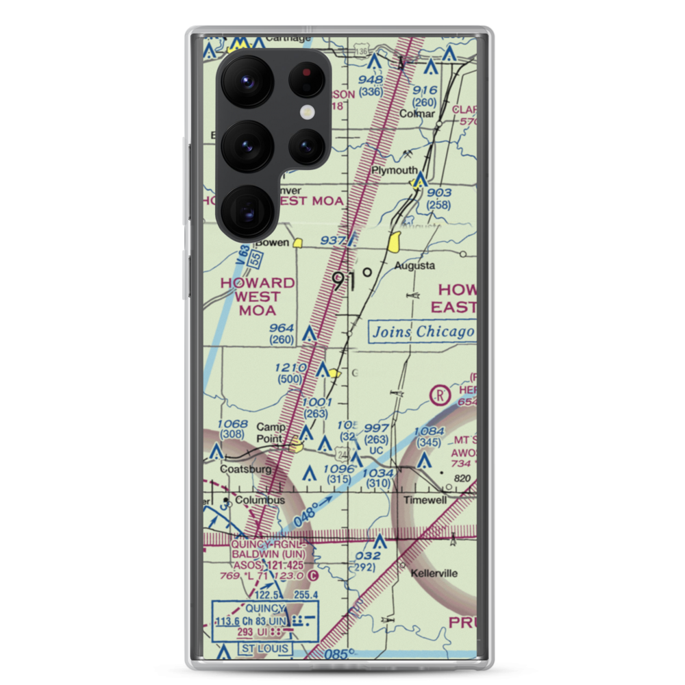 Baker Airport (32IS) VFR Sectional Samsung Case Samsung Galaxy S22 Ultra model shown