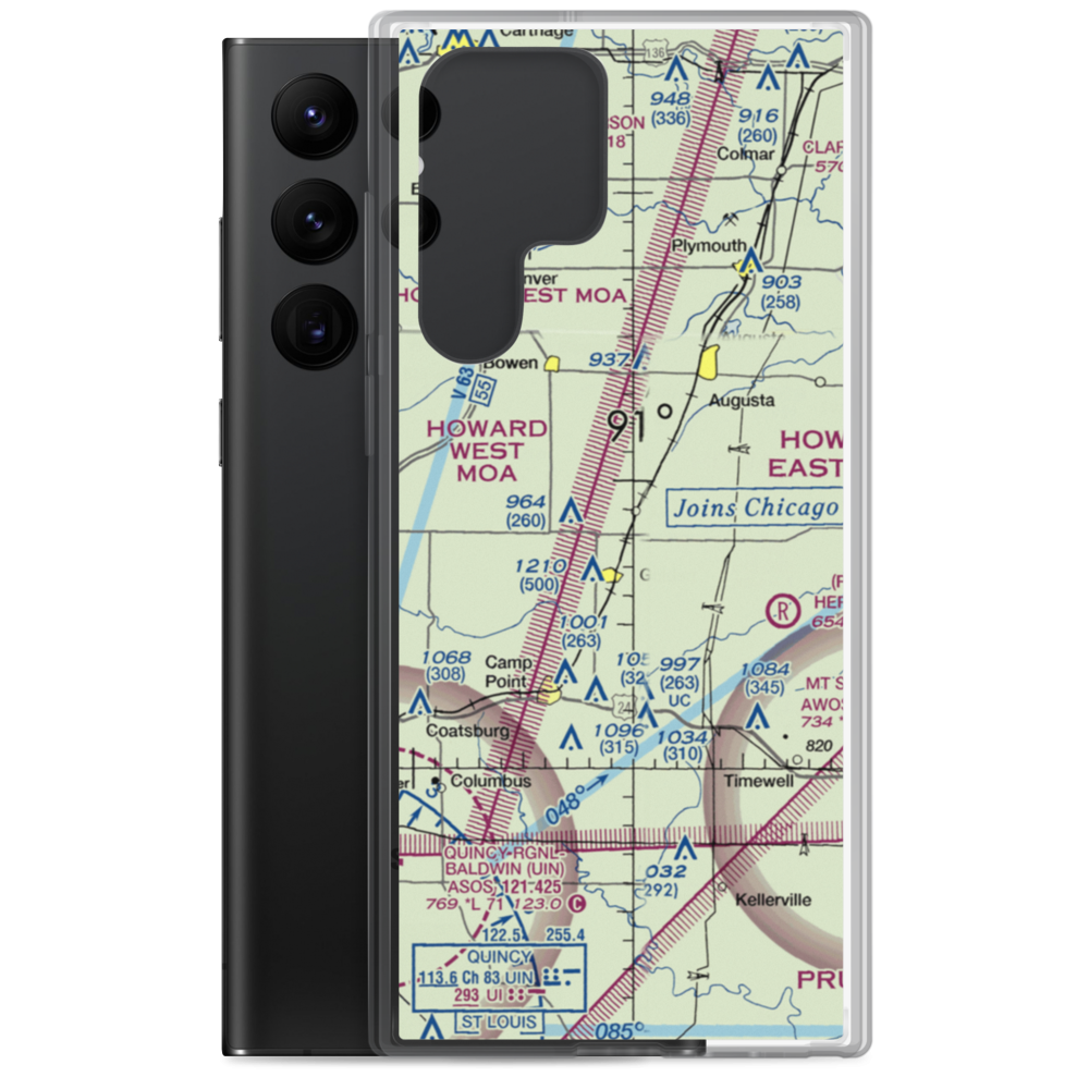 Baker Airport (32IS) VFR Sectional Samsung Case Samsung Galaxy S22 Ultra model shown