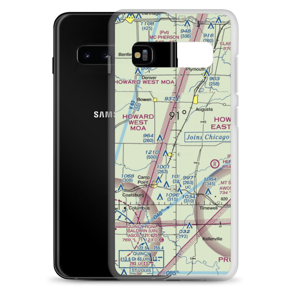 Baker Airport (32IS) VFR Sectional Samsung Case Samsung Galaxy S10+ model shown
