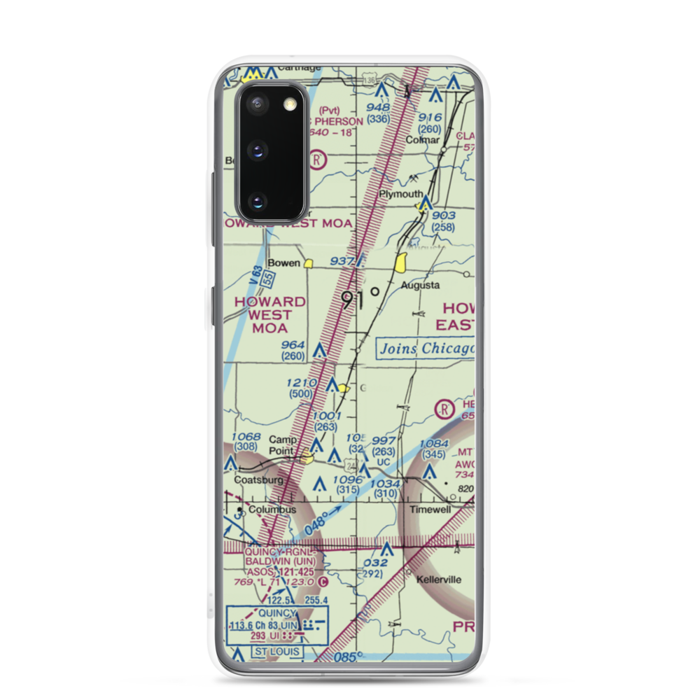 Baker Airport (32IS) VFR Sectional Samsung Case Samsung Galaxy S20 model shown