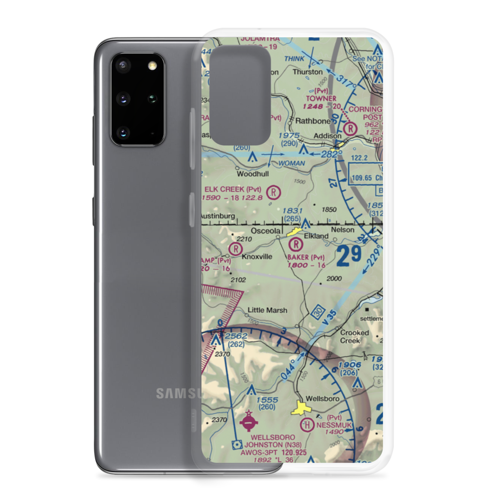 Baker Airport (PA75) VFR Sectional Samsung Case Samsung Galaxy S20 Plus model shown