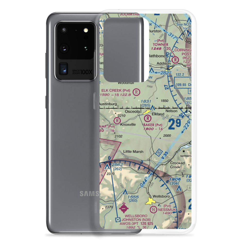 Baker Airport (PA75) VFR Sectional Samsung Case Samsung Galaxy S20 Ultra model shown