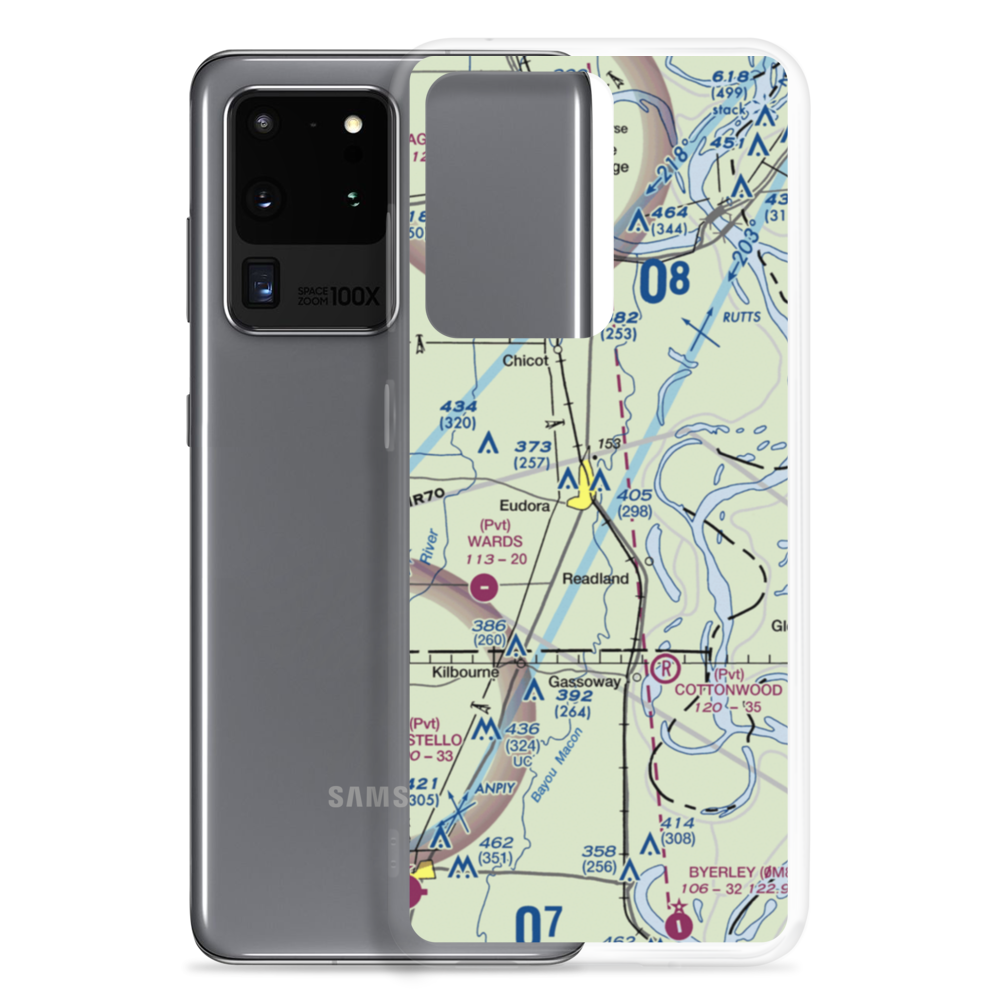 Baker Flying Service Airport (AR01) VFR Sectional Samsung Case Samsung Galaxy S20 Ultra model shown