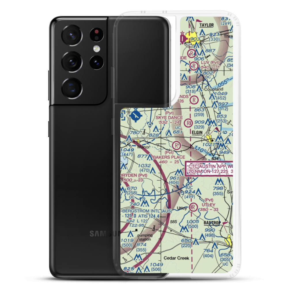 Baker's Place Airport (TX61) VFR Sectional Samsung Case Samsung Galaxy S21 Ultra model shown