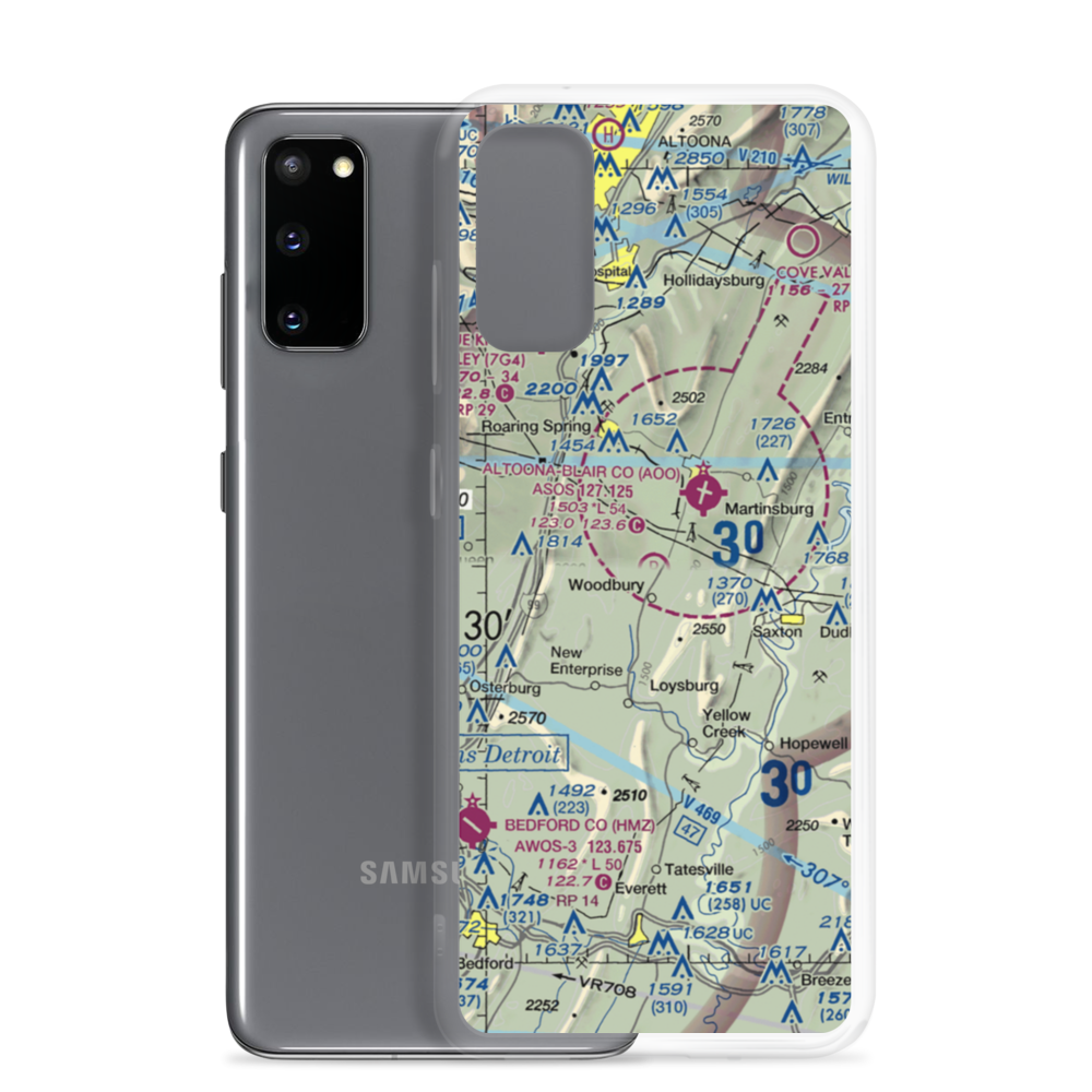 Baker-Sell Airport (2PN5) VFR Sectional Samsung Case Samsung Galaxy S20 model shown
