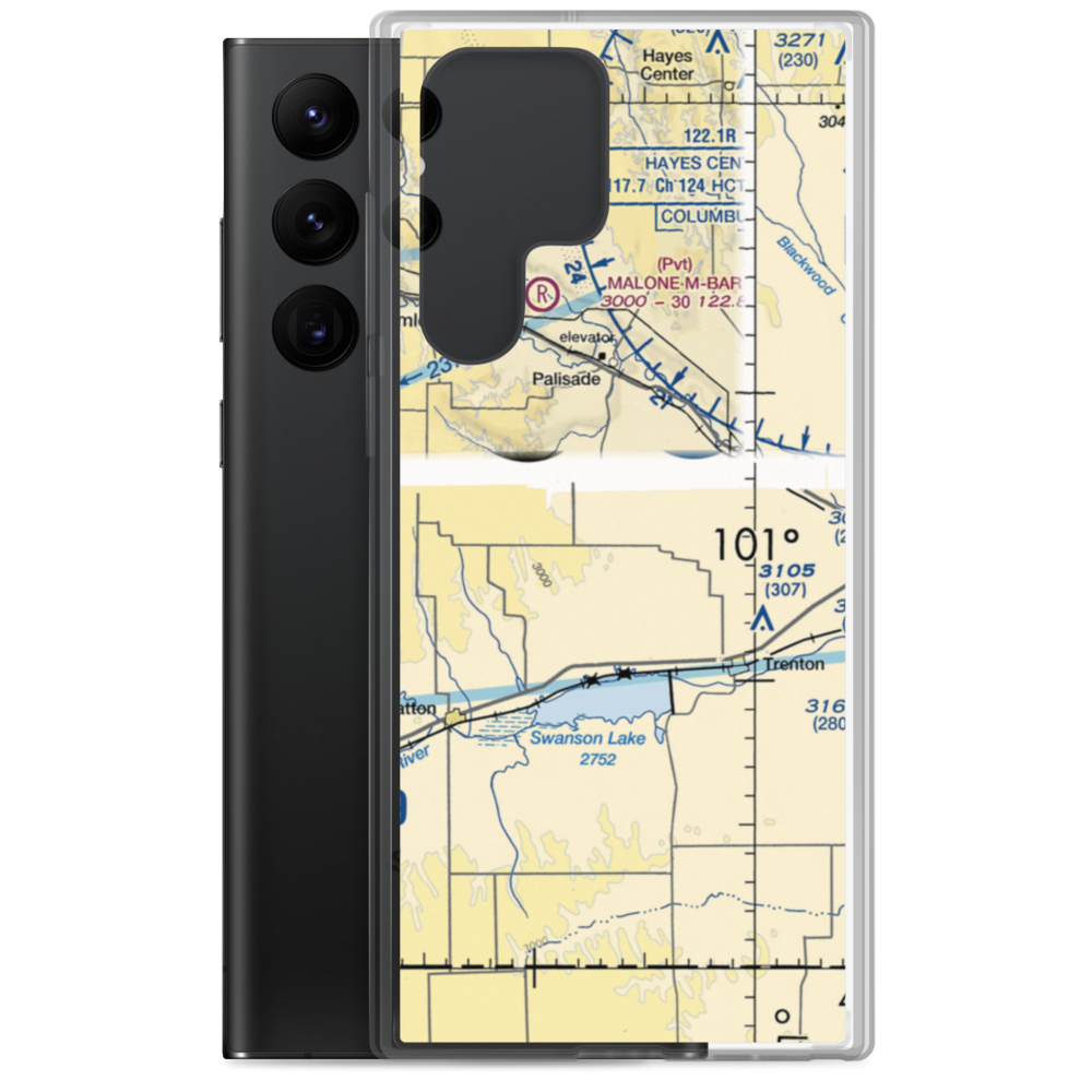 Bakers Acres Airport (5NE6) VFR Sectional Samsung Case Samsung Galaxy S22 Ultra model shown