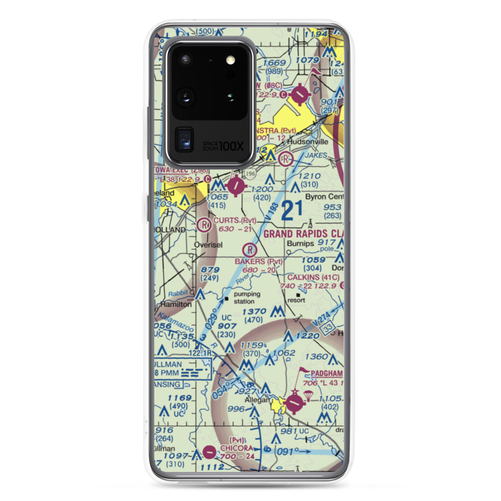 Bakers Field (MI88) VFR Sectional Samsung Case Samsung Galaxy S20 Ultra model shown