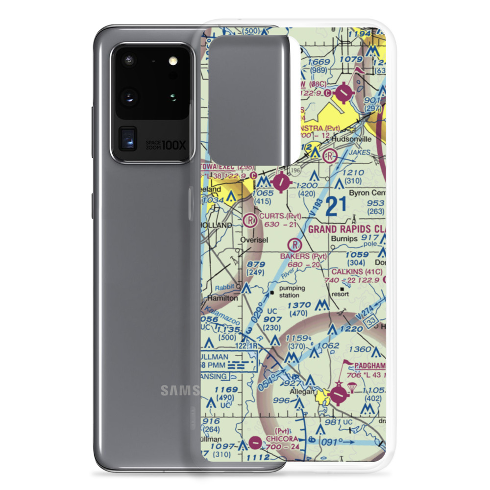 Bakers Field (MI88) VFR Sectional Samsung Case Samsung Galaxy S20 Ultra model shown