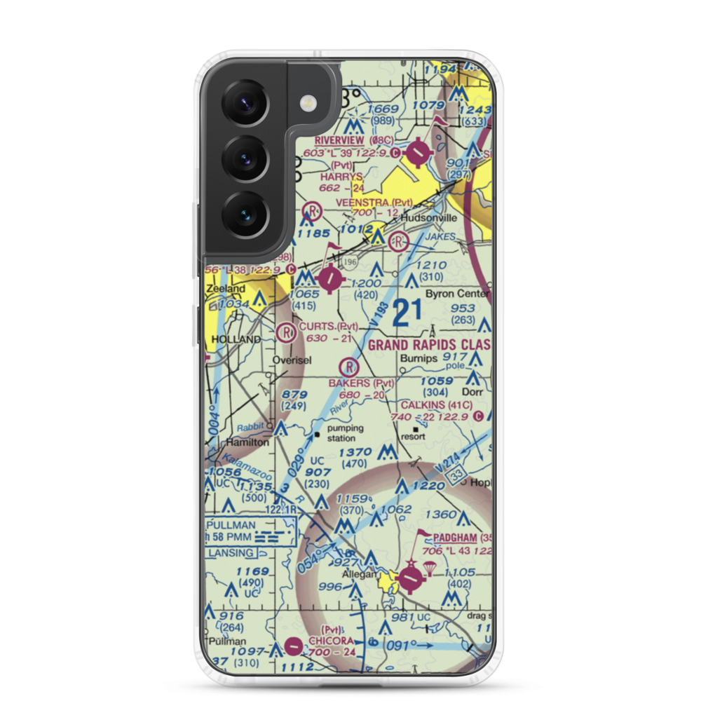 Bakers Field (MI88) VFR Sectional Samsung Case Samsung Galaxy S22 Plus model shown