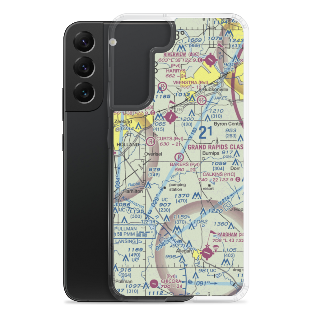 Bakers Field (MI88) VFR Sectional Samsung Case Samsung Galaxy S22 Plus model shown