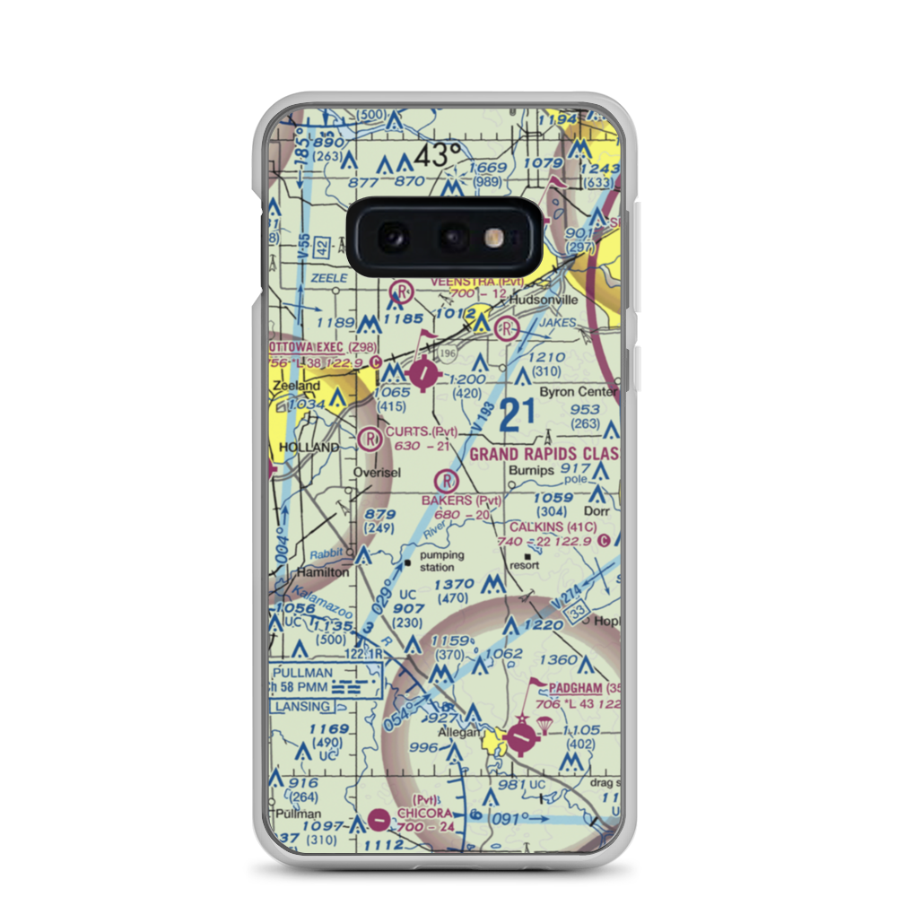 Bakers Field (MI88) VFR Sectional Samsung Case Samsung Galaxy S10e model shown