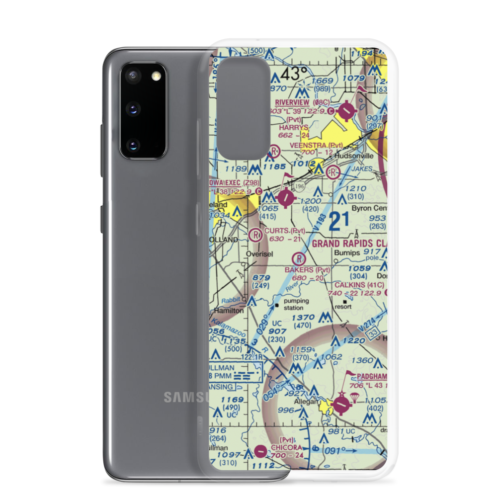 Bakers Field (MI88) VFR Sectional Samsung Case Samsung Galaxy S20 model shown