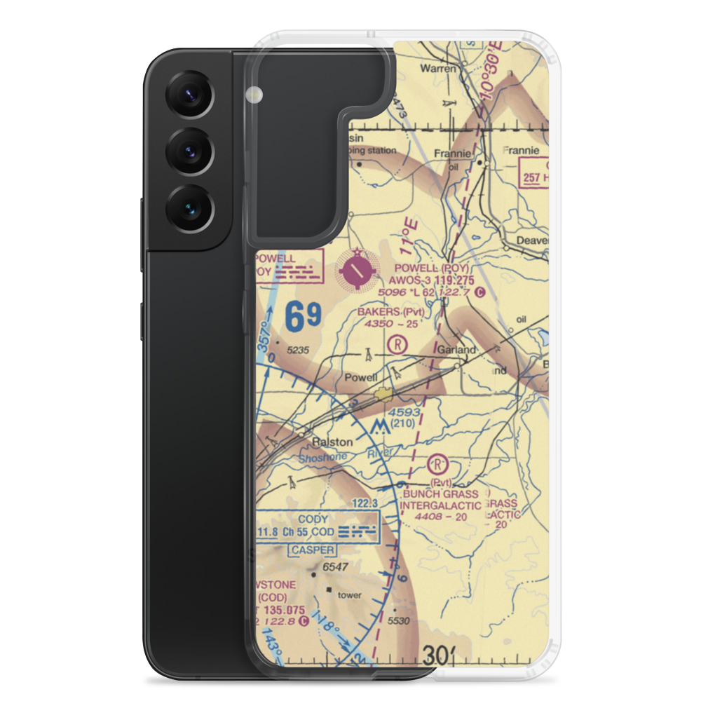 Bakers Field (WY36) VFR Sectional Samsung Case Samsung Galaxy S22 Plus model shown