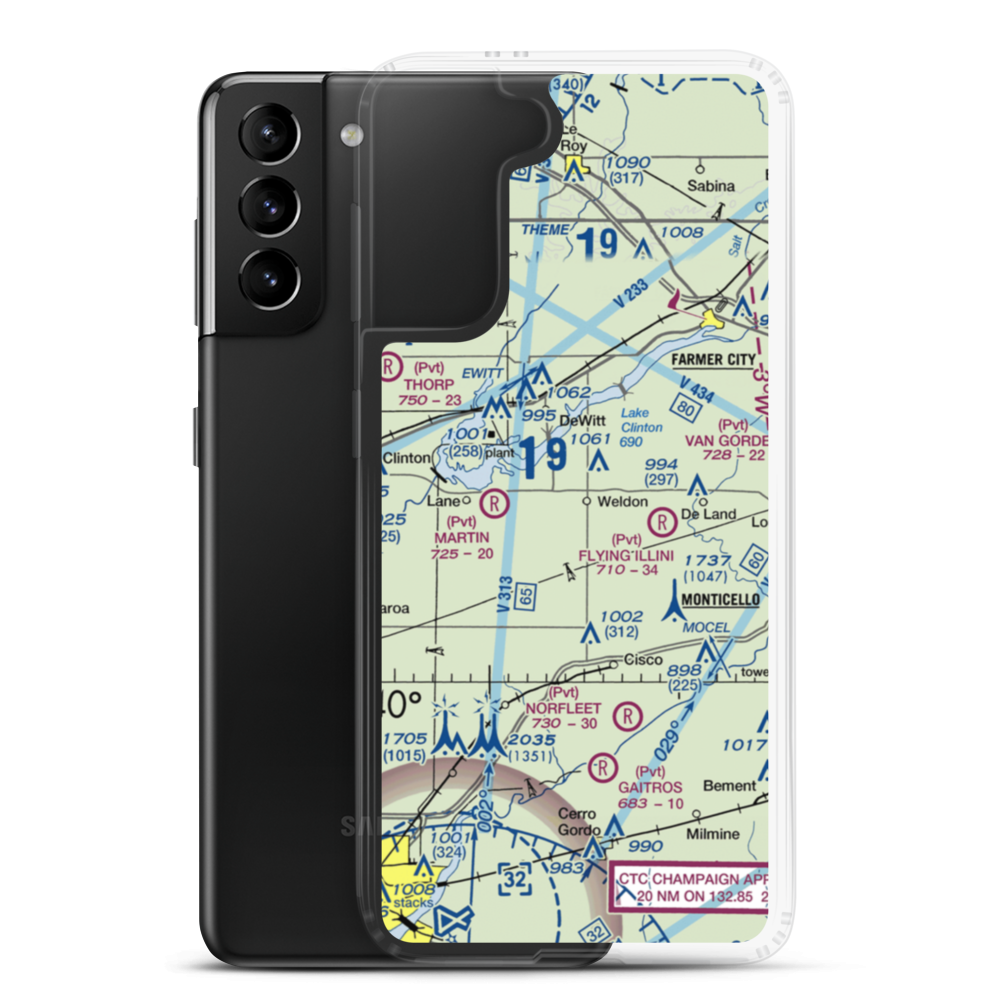 Bakers Strip (7LL4) VFR Sectional Samsung Case Samsung Galaxy S21 Plus model shown