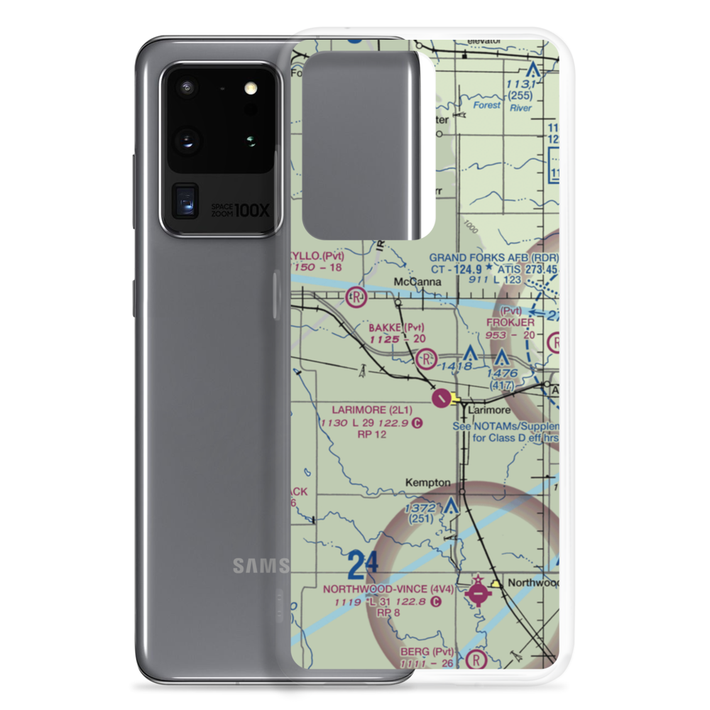 Bakke Airport (61ND) VFR Sectional Samsung Case Samsung Galaxy S20 Ultra model shown