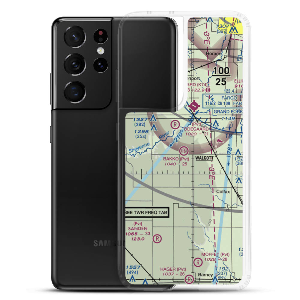 Bakko Airstrip (NA99) VFR Sectional Samsung Case Samsung Galaxy S21 Ultra model shown
