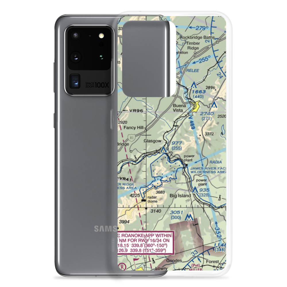 Balcony Downs Airstrip (VA43) VFR Sectional Samsung Case Samsung Galaxy S20 Ultra model shown
