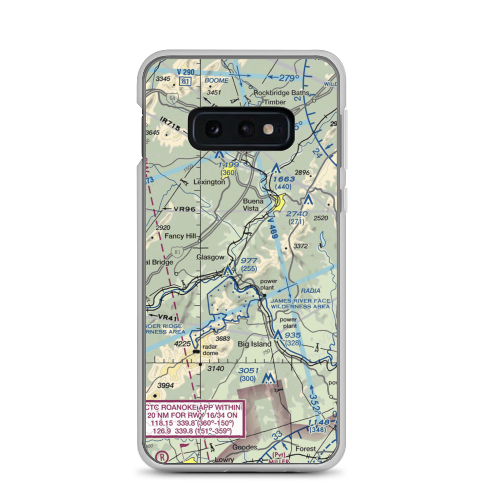 Balcony Downs Airstrip (VA43) VFR Sectional Samsung Case Samsung Galaxy S10e model shown